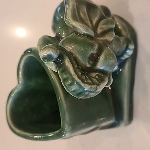 VINTAGE Ceramic Lucky Elephant small plant/trinket holder heart shaped